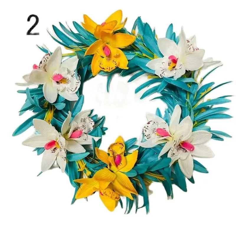 

Wholesale Free Shipping HL00006 50Pcs/lot 5Colors 50Cm Artificial Velvet Spider Lily Orchid flower headband Hawaiian Girl