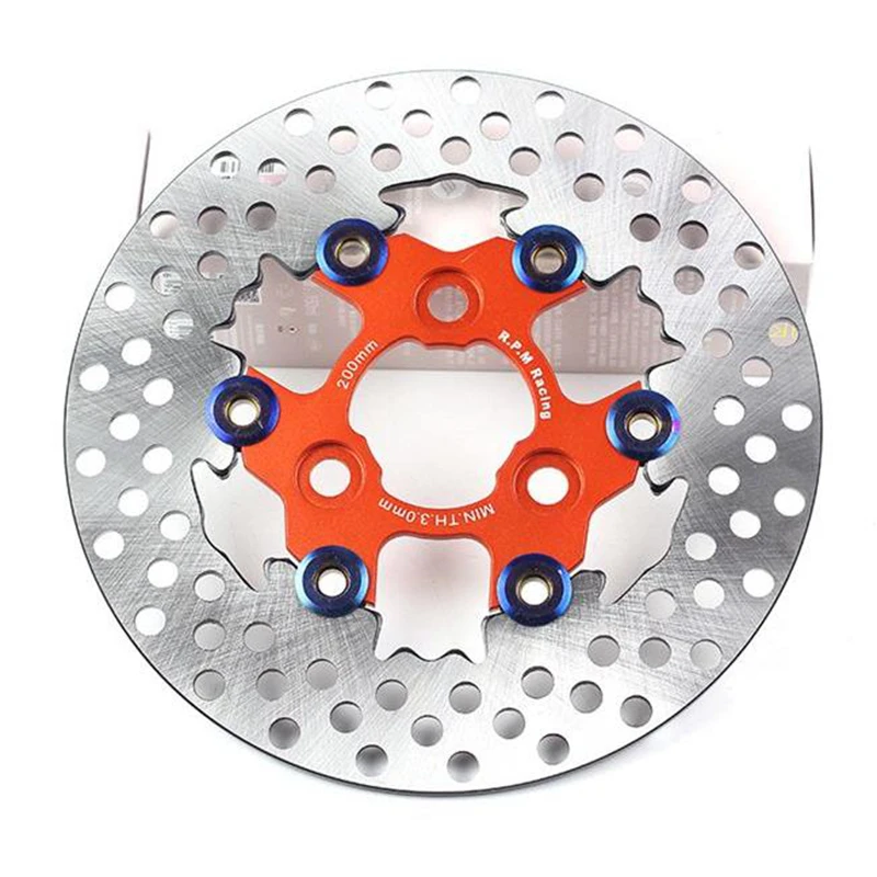 200mm RPM Disc Brake 3 Hole 57mm 70mm Motorcycle Floating Disk Rotor Caliper Universal Front Rear Wheel For Yamaha Scooters Niu