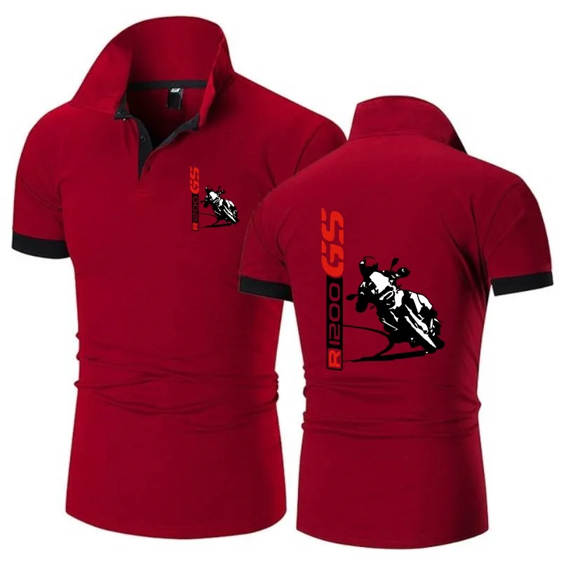 Polo uomo TShirt moto avventura Sport Tees R1200 GS Motorrad maglia manica corta stile militare Golftennis Top camicie