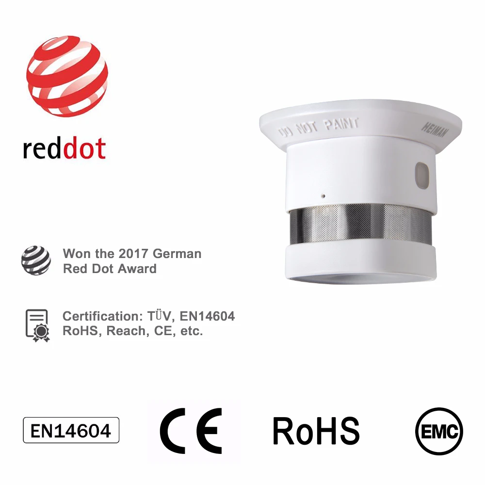 Heiman Onafhankelijke Brandalarm Rookmelder 3 Pcs Smart Home Systeem Hoge Gevoeligheid Veiligheid Bescherming Sensor Gratis Verzending