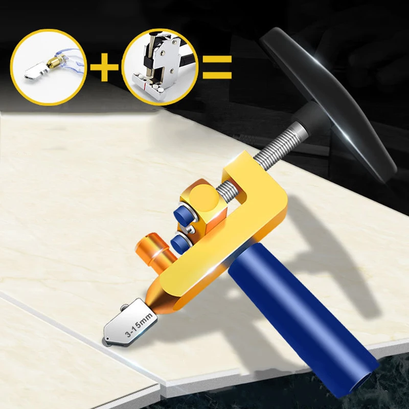 Imagem -02 - Telha Cerâmica Vidro Divisor Ferramenta de Corte Glide Cortador de Telha de Vidro Portátil Ferramenta de Corte de Diamante Peças In1