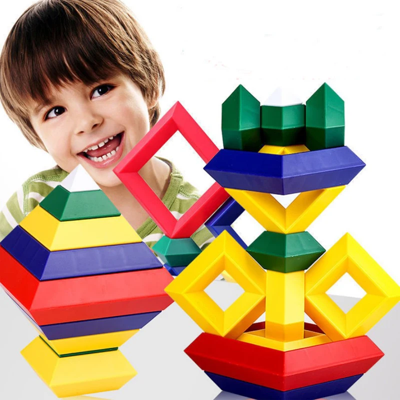 Pyramid Building Block Toys Children's Intelligence Dream Magic Tower Creative Assembling Combination Wisdom Pyramid Toy