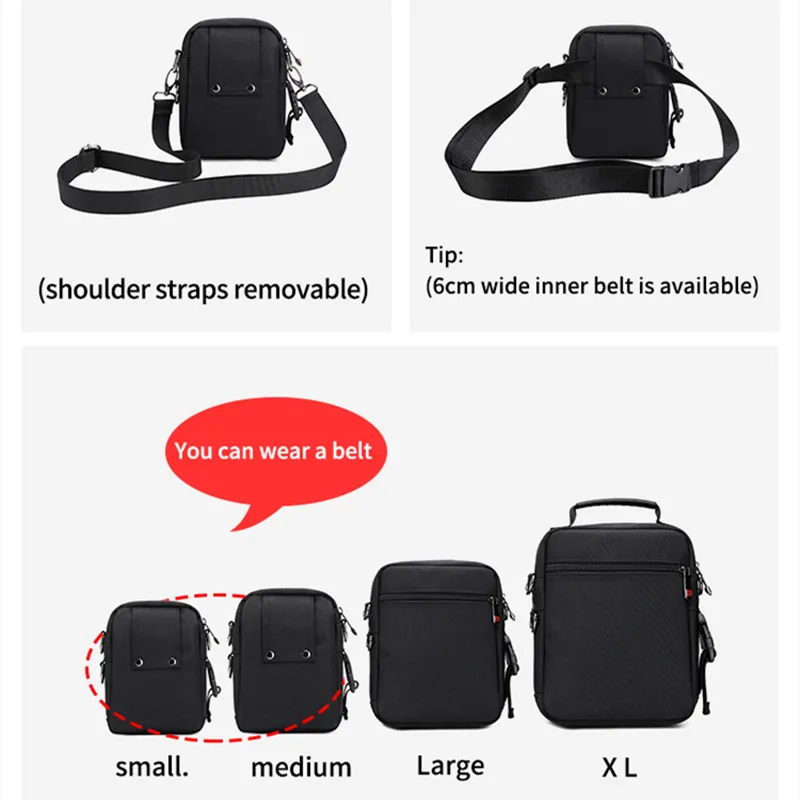 JANGAR Men\'s Bag Crossbody Bag Messenger Waterproof Purse Oxford  Zipper Shoulder Bag For Male Versatile Style Messenger Bag