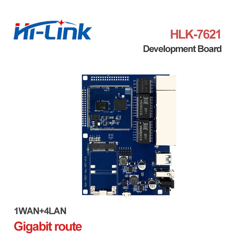 Kit de prueba de enrutador Ethernet Gigabit MT7621, módulo de HLK-7621 de placa de desarrollo, compatible con el fabricante, de doble núcleo Openwrt, nuevo