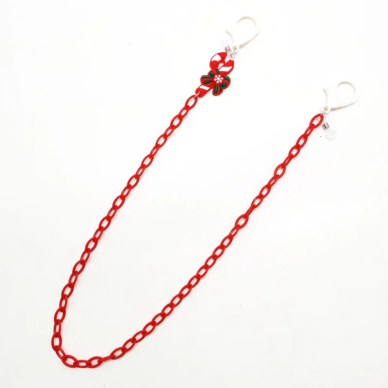 Children Masks Chain Creative Cartoon Christmas Colorful Acrylic Mask Rope Holder Non-slip Eyeglass Accessories For Kids Student