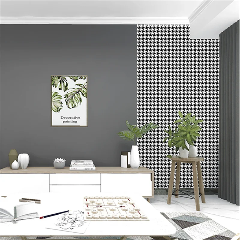 wellyu Creative fashion home decoration houndstooth geometric color matching wallpaper living room bedroom full-paved wallpaper