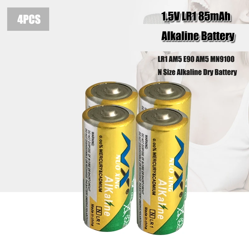 

4pcs Alkaline battery 1.5v dry battery model LR1 N battery AM5 E90 sperker/bluetooth/players battery