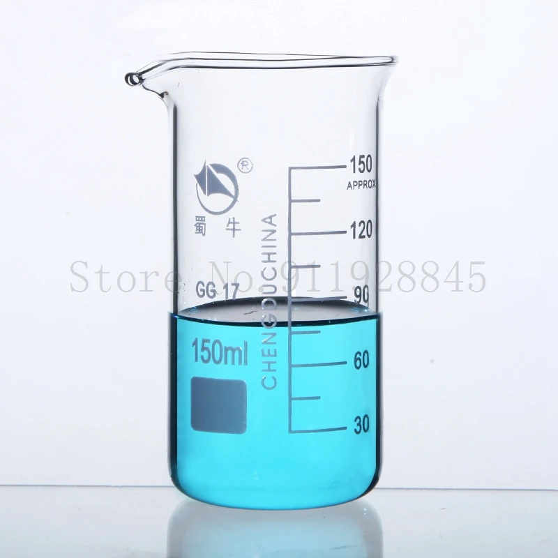 Lab High Borosilicate Graduated Glass Beaker in Tall Form Laboratory Equipment