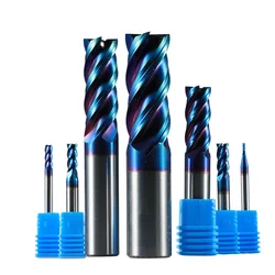 1pc tungsten steel end mill 4 flute straight endmill cnc profile cutter end milling cutter d1-d20 for stainless steel mill