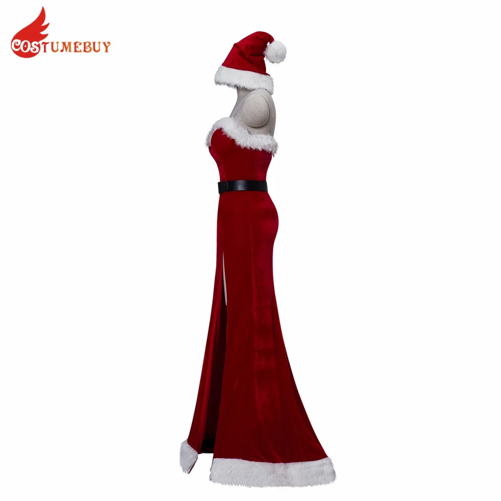 Roger Animation Jessica Lady Rabbit Cosplay Costume Red Dress Christmas Xmas Lady Santa Claus Cosplay Women Dress Hat