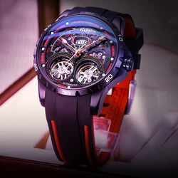 AILANG Super Cool Double Tourbillon Automatic Mechanical Watch Men Luxury Brand Luminous Waterproof Watches Men's Reloj Hombre