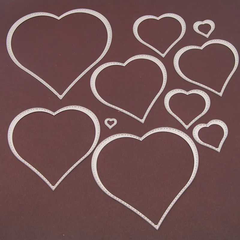 

Heart Frame Dies Scrapbooking Pentagram Metal Cutting Dies New 2020 Rectangle Crafts Dies Cut for DIY Cards Making