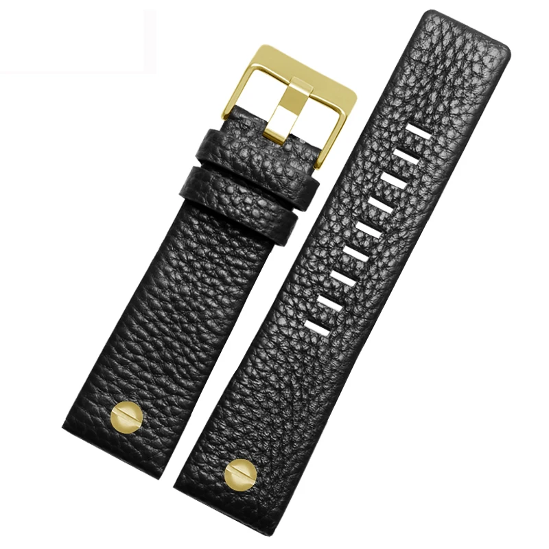 Genuine leather watchband for diesel DZ7257 1657 4323 7314 7313 7371 watch belt strap 22 24 26 27 28 30mm black brown white band