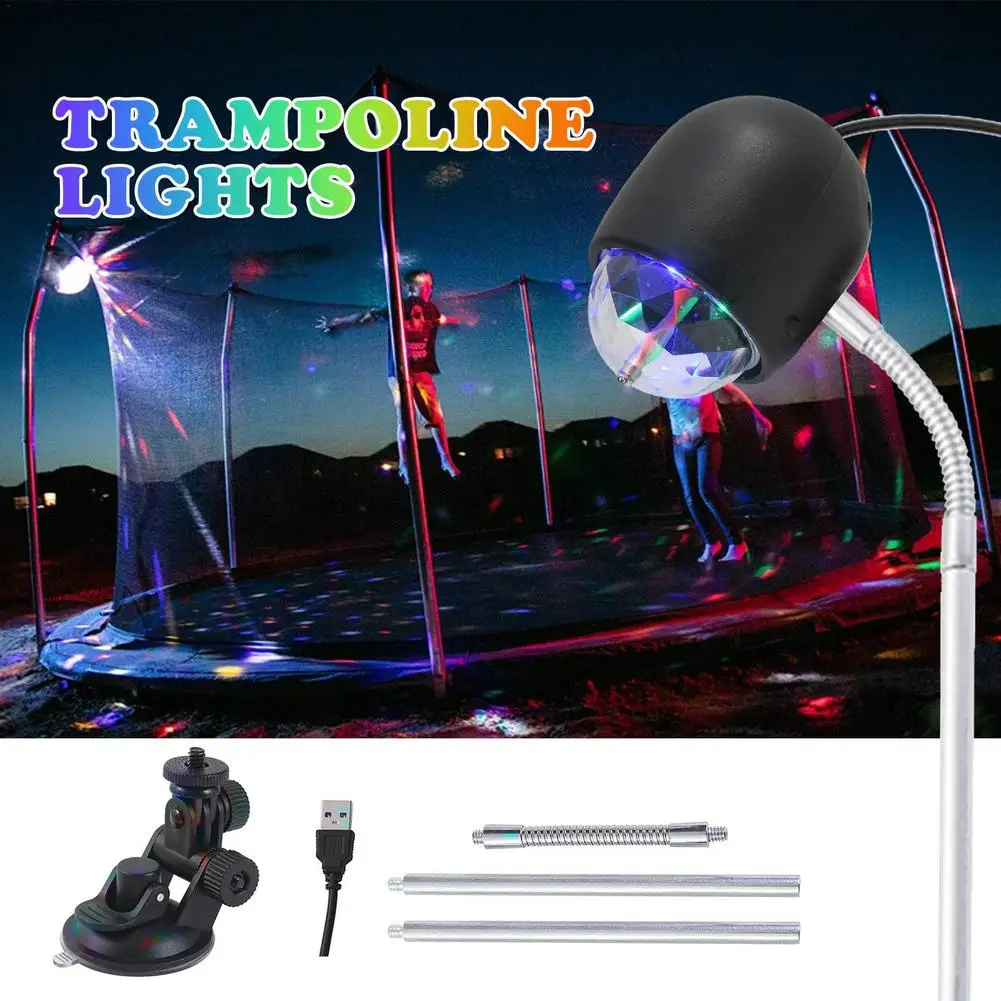 Luci per trampolino luci per trampolino sicure a LED alimentate tramite USB lampada da notte a LED per atmosfera da festa per accessori per