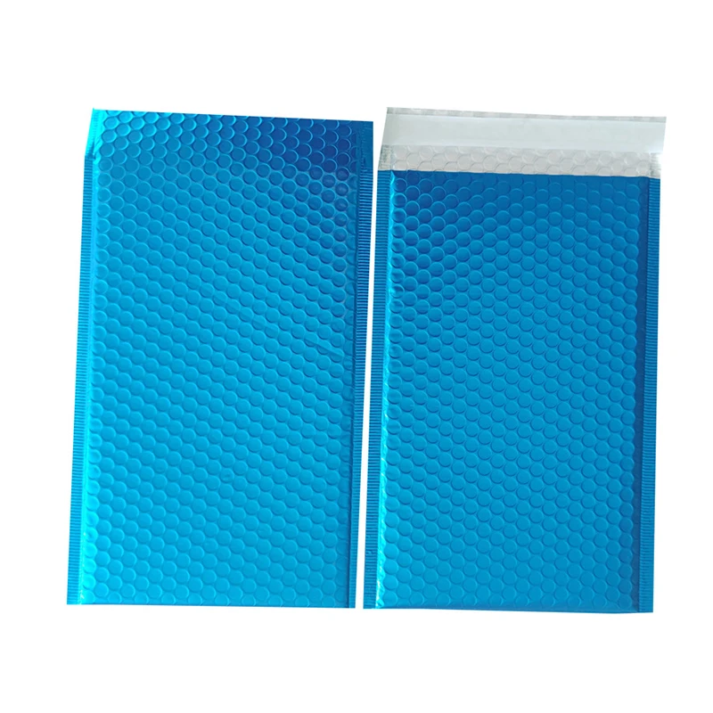 50Pcs 14 Sizes Bubble Mailer Matte Blue Aluminum Foil Bubble Envelope Padded Mailing Bag Waterproof Shipping Bag with Bubble