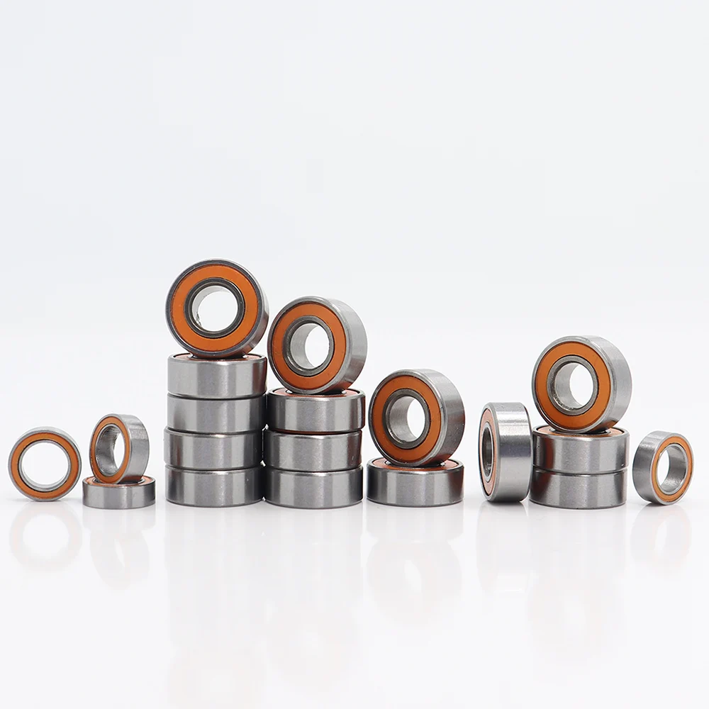 19 Pcs Traxxas RC Ball Bearing Set For Daker Slash Pro 2WD OBA ( # 58034-2 )  5x11x4 mm 15 PC , 5x8x2.5 mm 4PC Orange Bearings