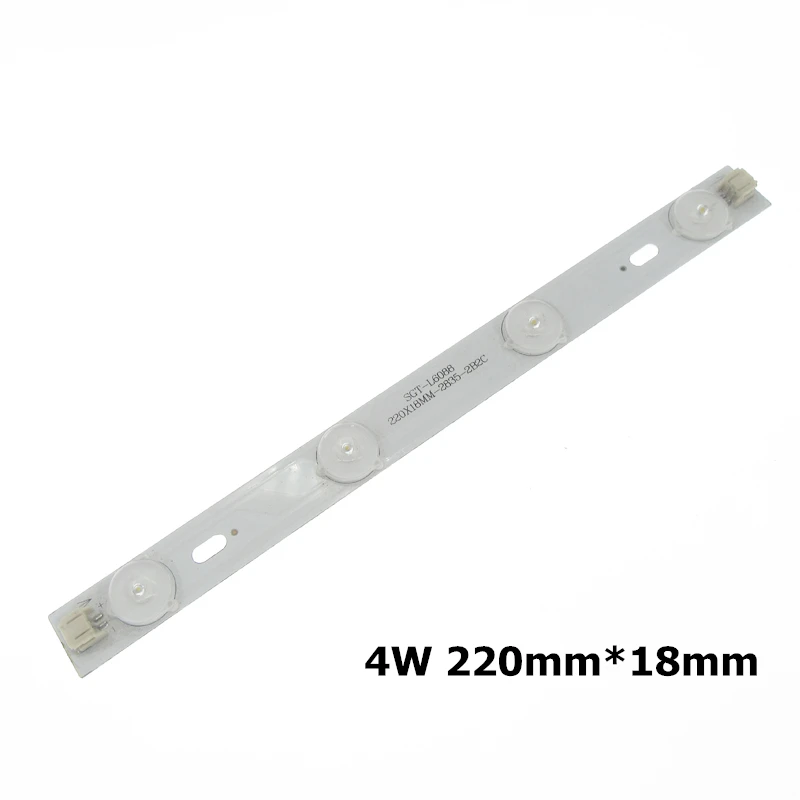 Barra de luces LED de alto brillo, tubo para lámpara de techo con lente óptica de 60 grados, Color blanco cálido, 4W, 6W, 8W, 2835, 10 unidades