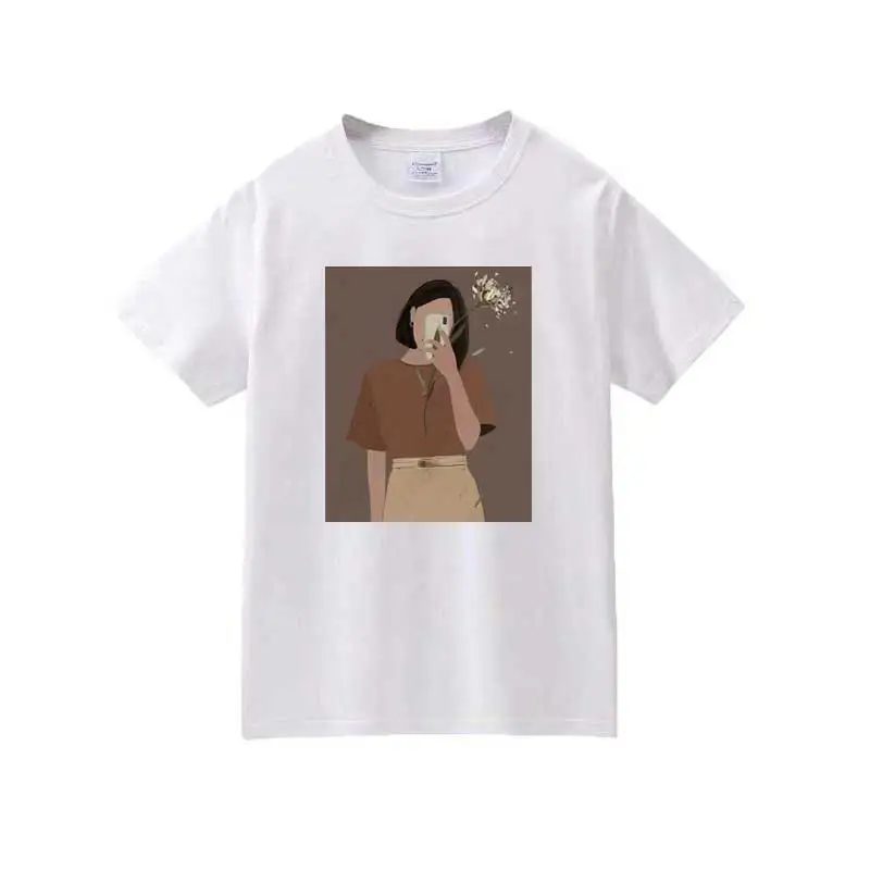 Trasferimento Iron-On di fiori e ragazze per Applique di abbigliamento adesivo T-Shirt donna lavabile di livello A patch letterarie per ragazza sui