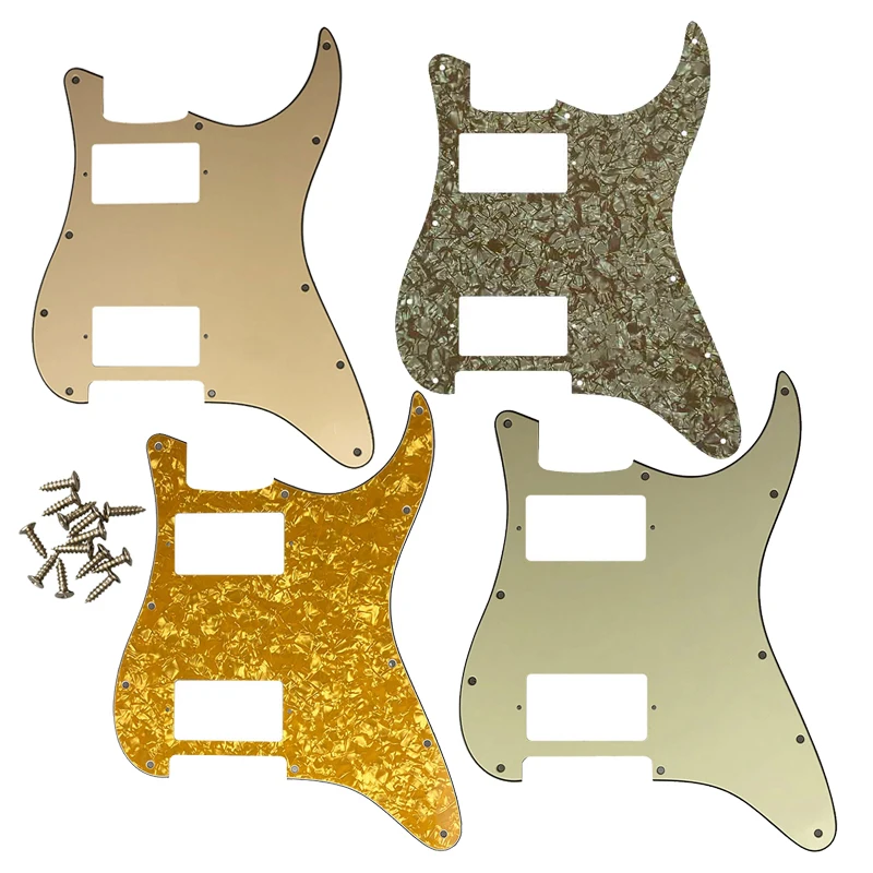 

Fei Man Guitar Pickguards No Control Hole With 11 Screws For Fender ST HH PAF Strat Guitar With Humbucker No Switch Hole