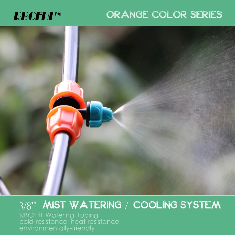 RBCFHI 5-30M 8/11mm Garden Watering Misting Irrigation System Micro Mist Spray Cooling Kits 3/8'' Tubing Hose Gardening Fog Kit