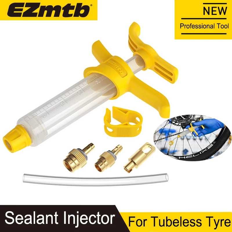 2021 EZMTB Bicycle Tubeless Tyre Sealant Injector Injection Tool Schrader Presta Valve Core Removal Metal Tool Kit MTB Road Bike