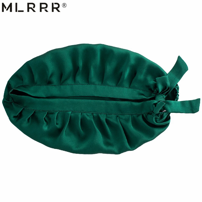 

MLRRR 100% шелковые головные уборы, 19 Момми, многоцветная Ночная Кепка