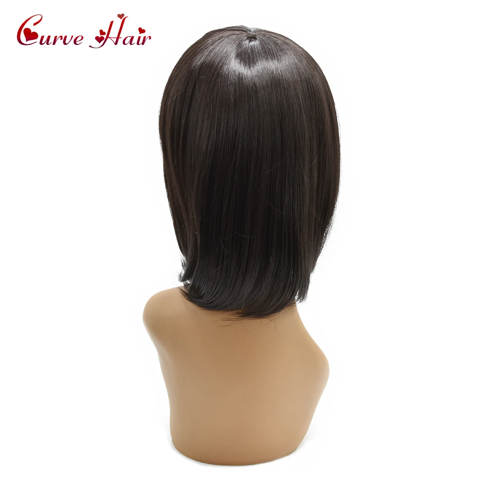 Black Ladie Women Wigs High Quality Synthetic Fiber Straight Wig Comfortable And Fashion Medium Density Female Hairpieces