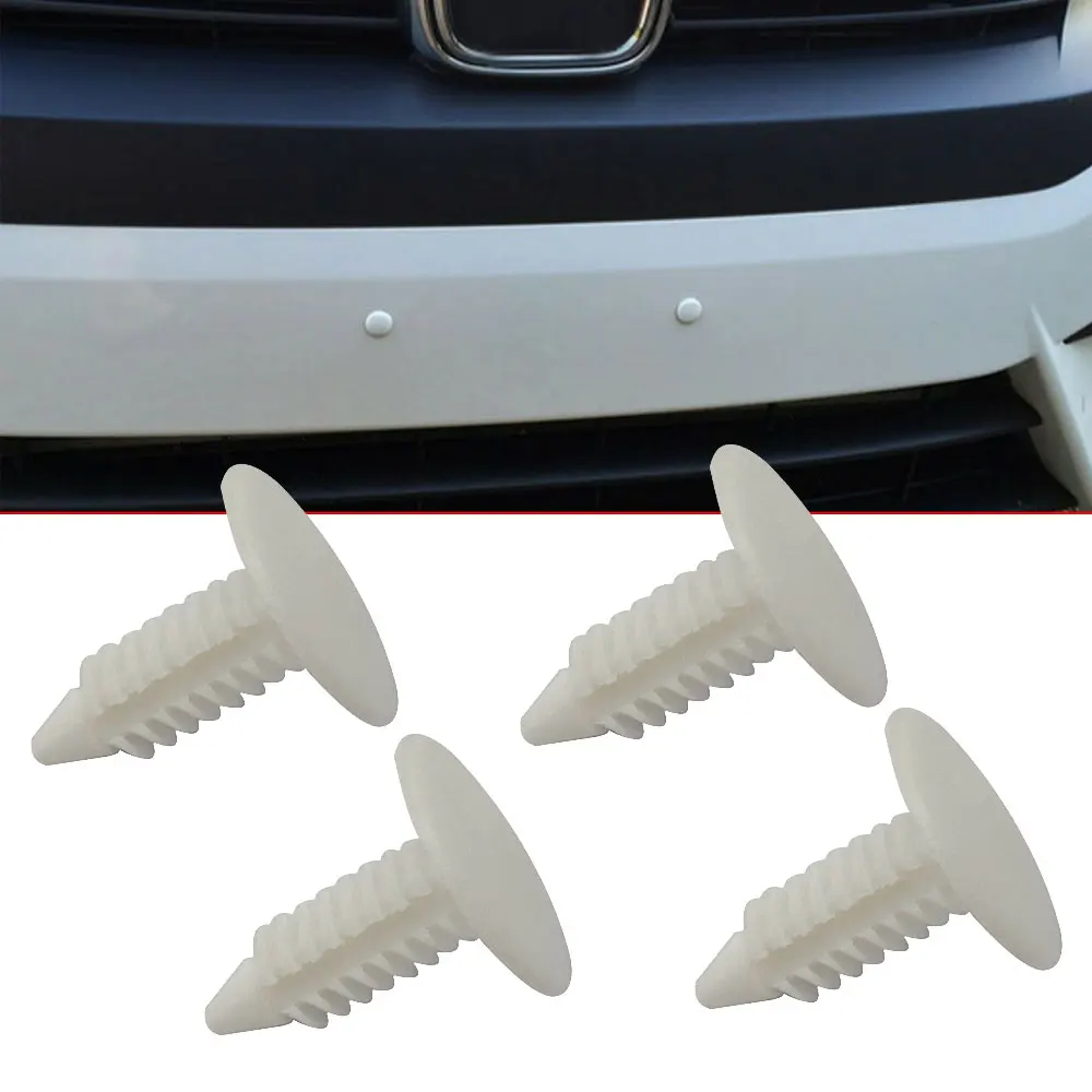 

4Pcs Nylon White Car Tuning 6-7mm Hole Fender Bumper Plugs Set Front License Plate Holes Cover Plugs Car Accessories Universal