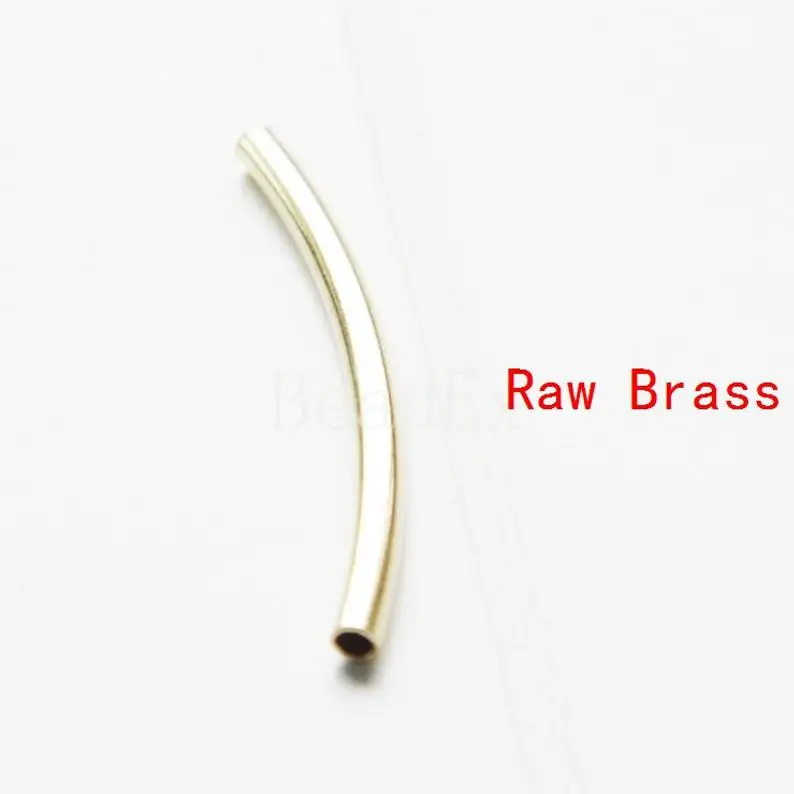 Solid Brass Curved Tube 3x45mm with ID 2.3mm (1685C)