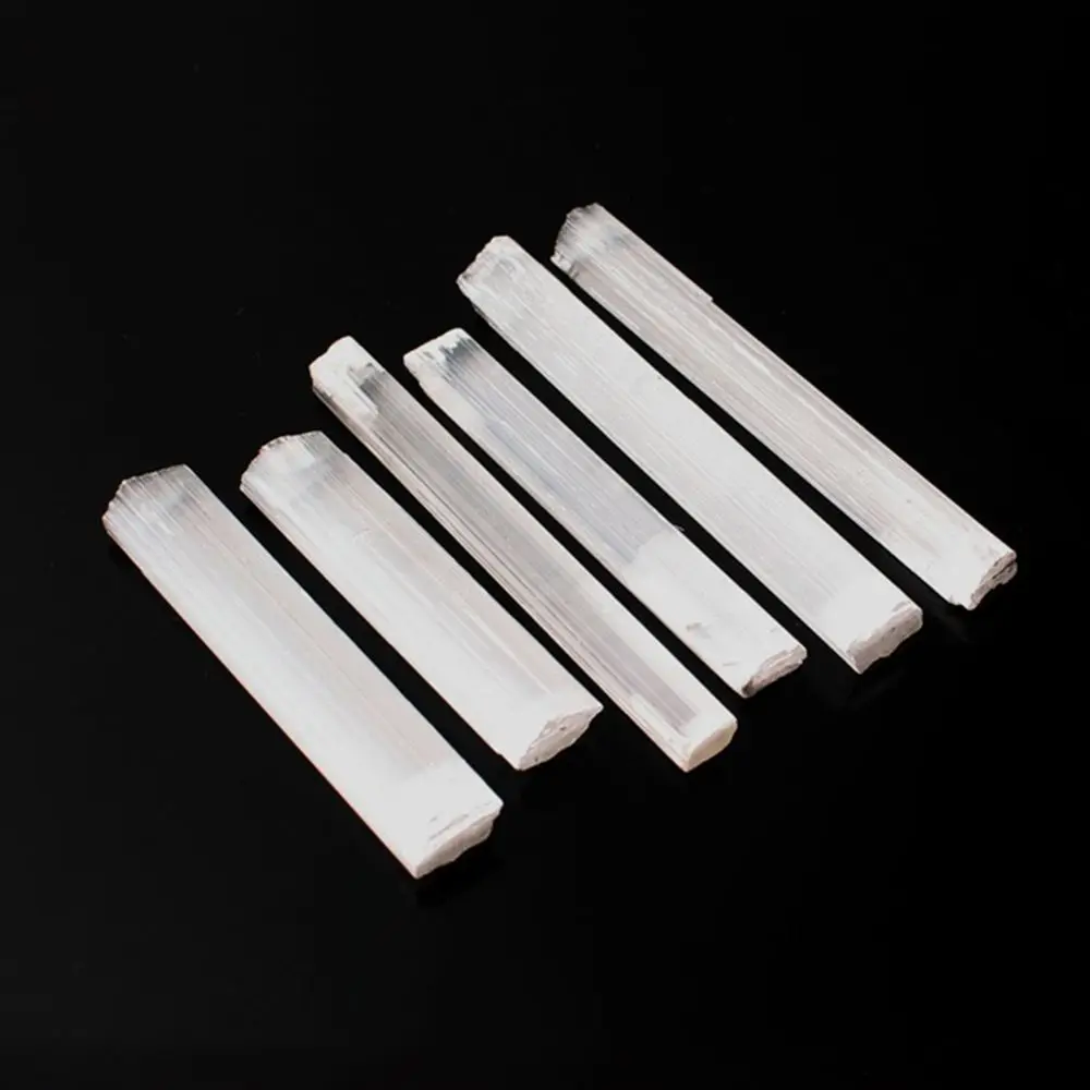 Irregular Shape Mineral Specimen Jewelry Making Crystal Quartz Natural Gypsum Sticks White Selenite Wand Healing Stone