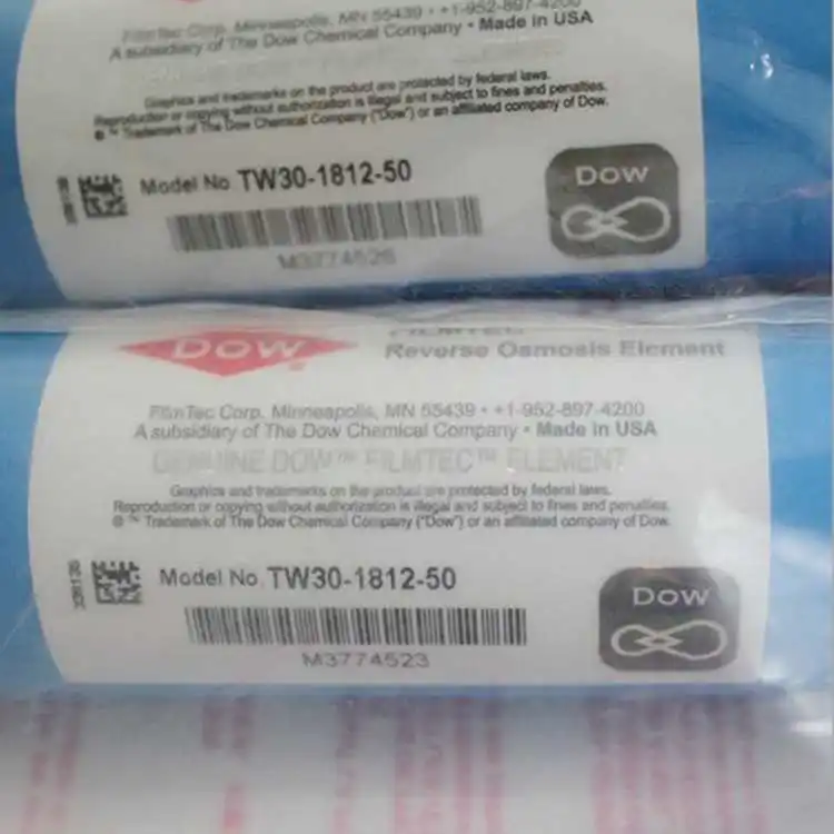 2 pcs Dow Filmtec 50 Gpd reverse osmosis membrane TW30-1812-50 kitchen RO water filter