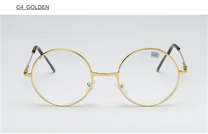 Runde Myopie-Brille für Damen und Herren, Retro-Metallbrille mit klaren Gläsern, kurzsichtige Brille, schwarz, silberfarben, goldfarbene Rahmen, -1,0, -1,5, -2,0 bis -4,0 – Detail 12
