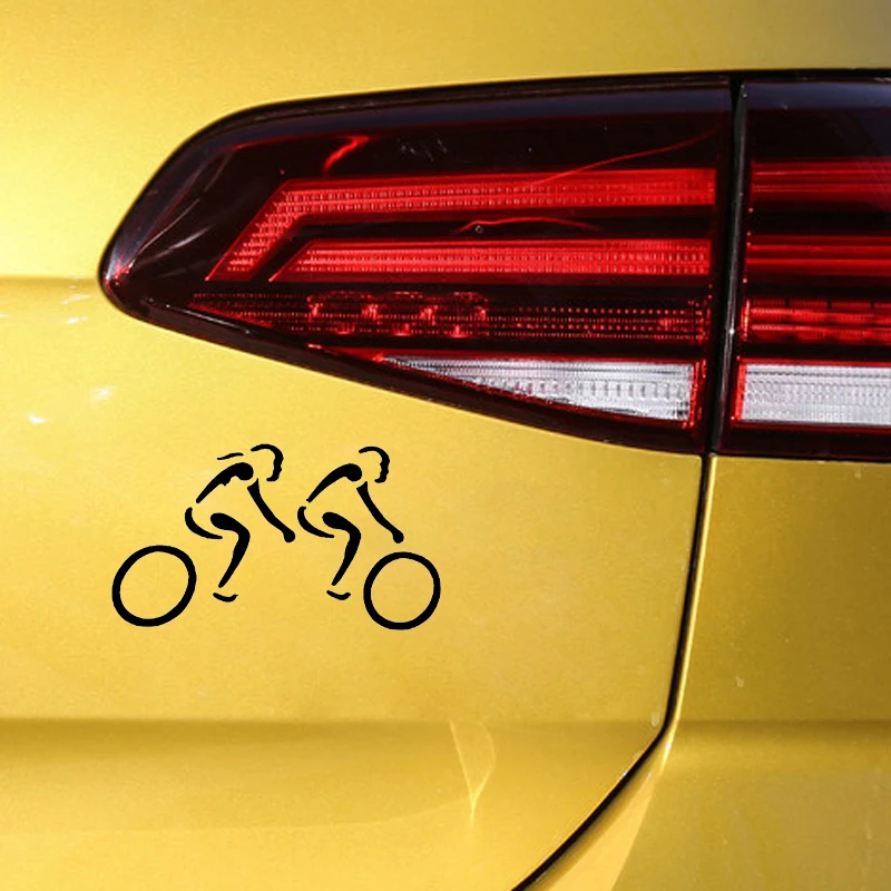 17*9.6cm Tandem Road Cyclist die-cut car sticker New Style Hot Hobby jdm drift stickers a decals