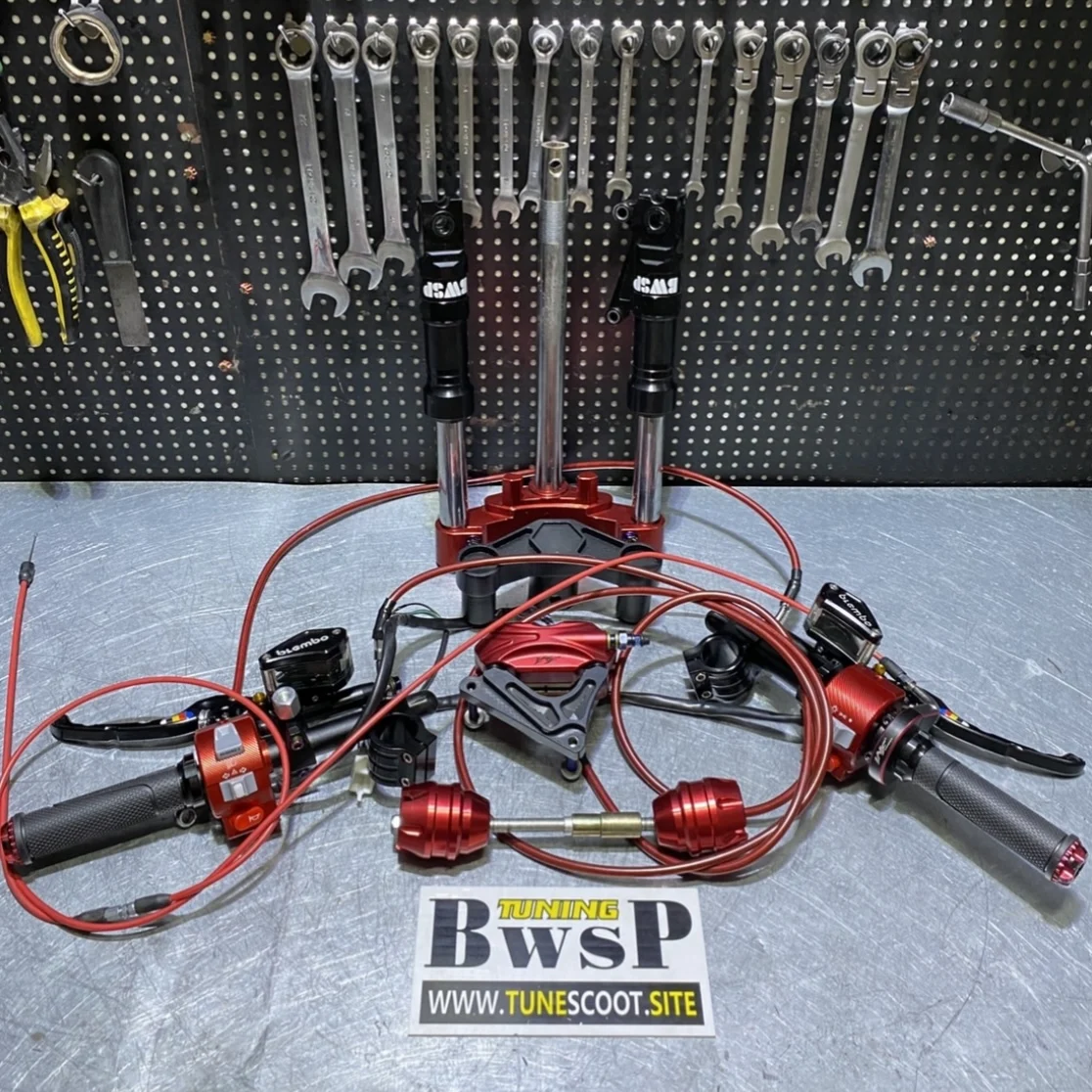 RUCKUS Handlebar Swap Kit Fatty Wheels Steering Stem Rudder Front Forks Triple Tree BWSP Perfomance Tuning Set Racing Upgrade
