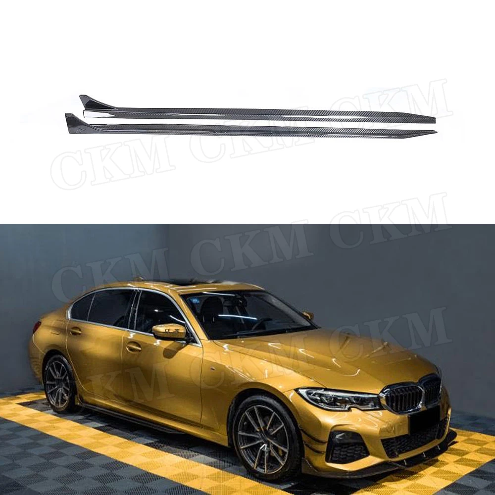 

Dry Carbon Fiber Side Skirts For BMW 3 Series G20 2019 2020 Door Bumper Lip Aprons Car Styling