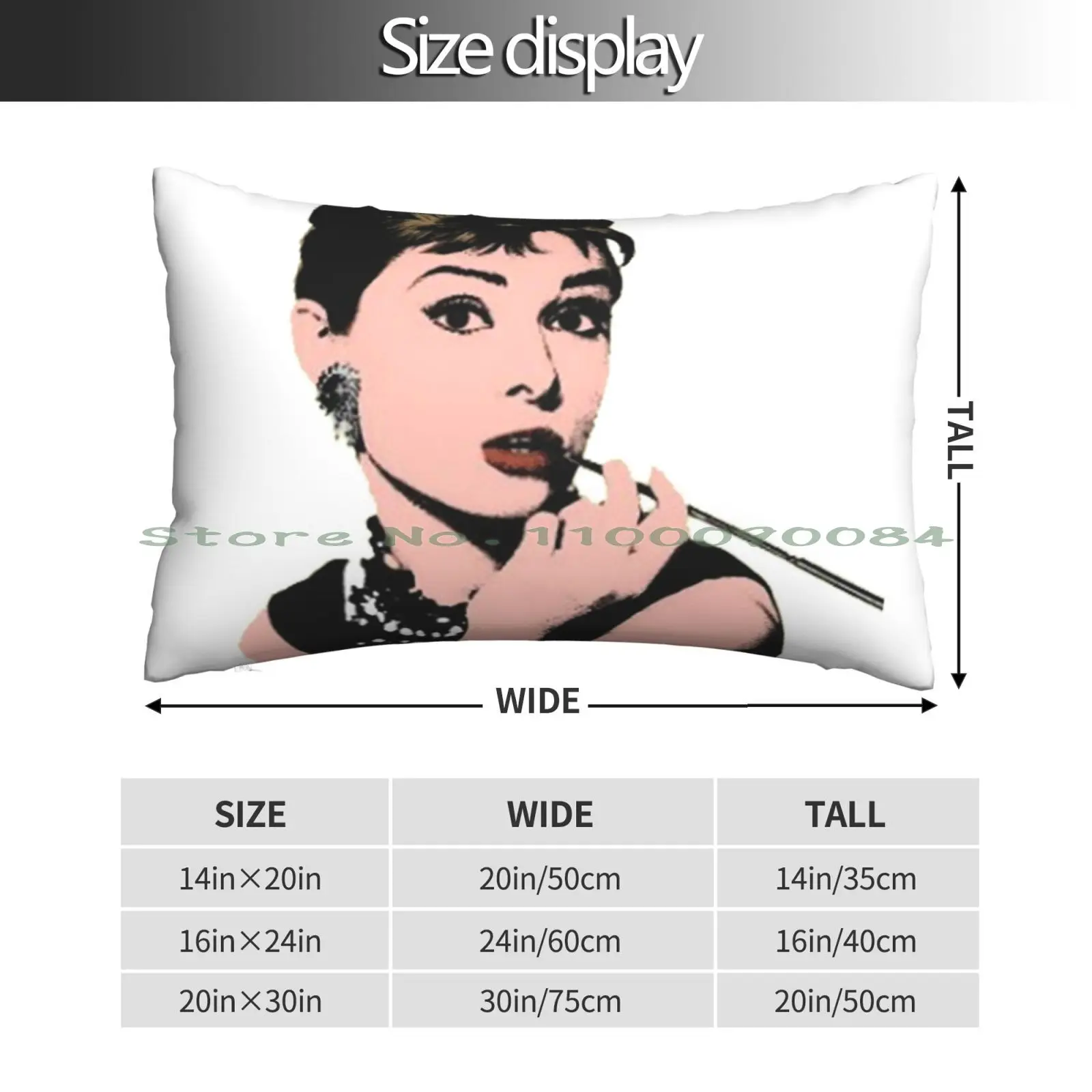 Audrey Hepburn Stickers Pillow Case 20x30 50*75 Sofa Bedroom Why You Eat So Much Pizza Lover Love For Fivesome Cock Edit To