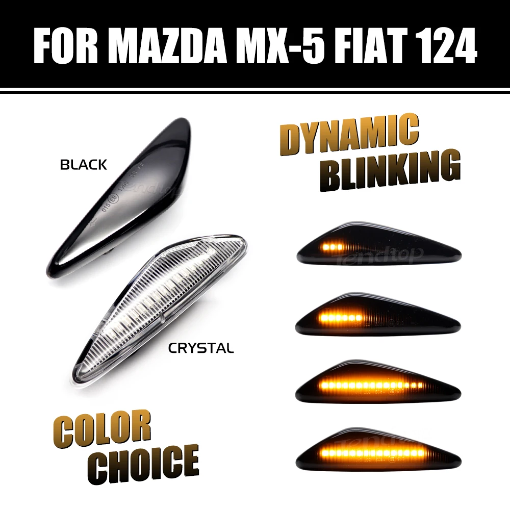 Dynamic Side Marker Turn Signal Light Sequential Blinker Lamp For Mazda Miata MX5 ND RX-8 6 Atenza GH 2008-2012 5 Premacy CW