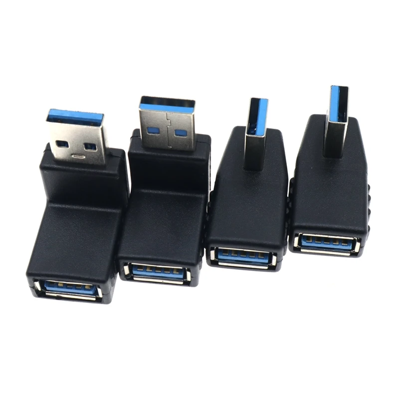 High Speed 5Gbps 90 Degree Left/Right/Up/Down Angle USB 3.0 Type A Male to Female M/F Adapter Connector For Laptops U Disk