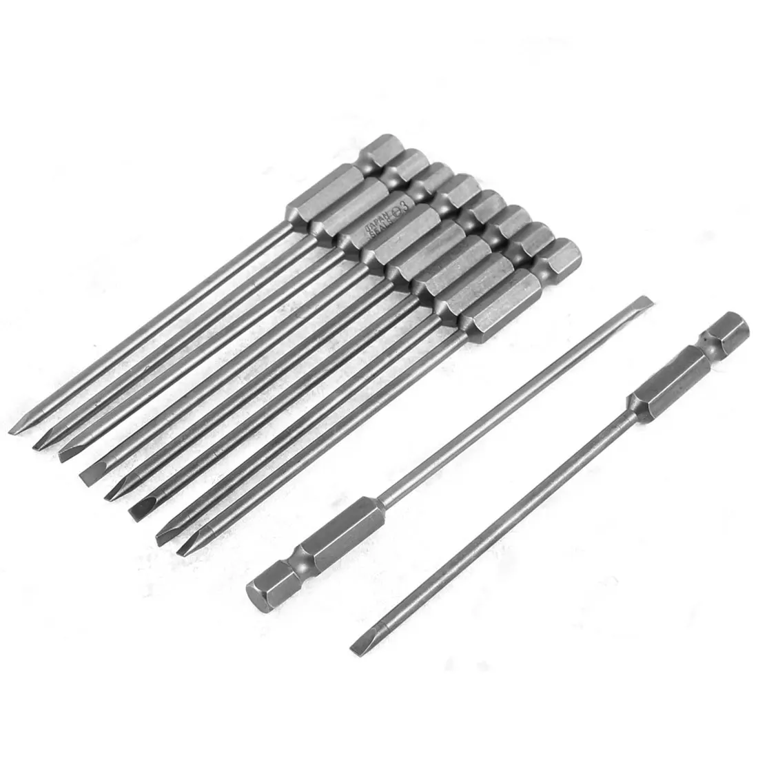 uxcell 10pcs 100mm Long 3mm Flat Straight Magnetic Tip Slotted Screwdriver Bits набор отверток Ручные инструме