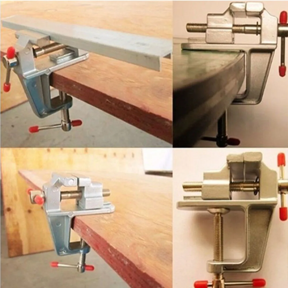 Imagem -02 - Alumínio em Miniatura Pequenos Joalheiros Hobby Braçadeira no Banco de Mesa Vise Mini Ferramenta Vice Muliti-funcational Workbench Furadeira