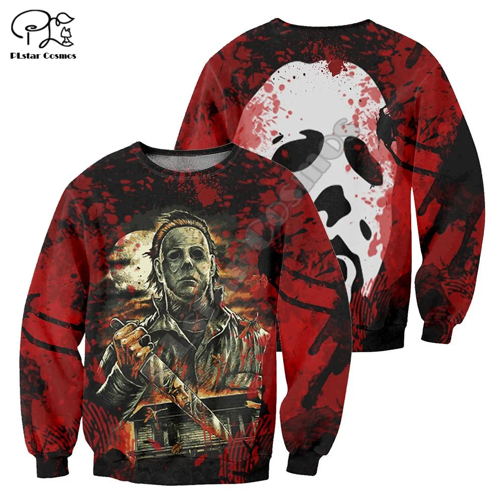 PLstar Cosmos Newest Halloween Movie Michael Myers Horror Terror Colorful 3DPrint Men/Women Streetwear Harajuku Funny Hoodies A1