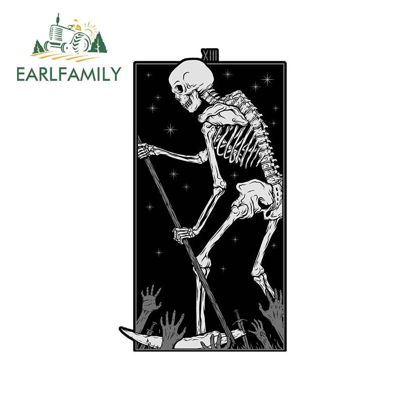 EARLFAMILY 13cm x 7,6 cm Für La Mort Auto Aufkleber Kreative RV Decals Anime Scratch-Proof Sonnencreme Persönlichkeit vinyl Auto Wrap