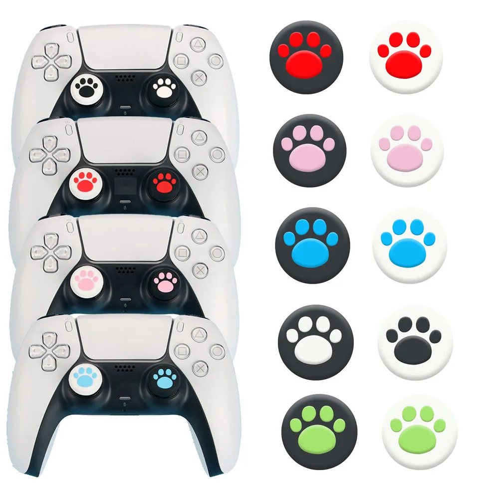 Cat Paw Thumb Stick Grip Cap Joystick Cover Case For Sony PS5 PS4 PS3 Slim Xbox 360/One Series X/S Elite Switch Pro Thumbstick