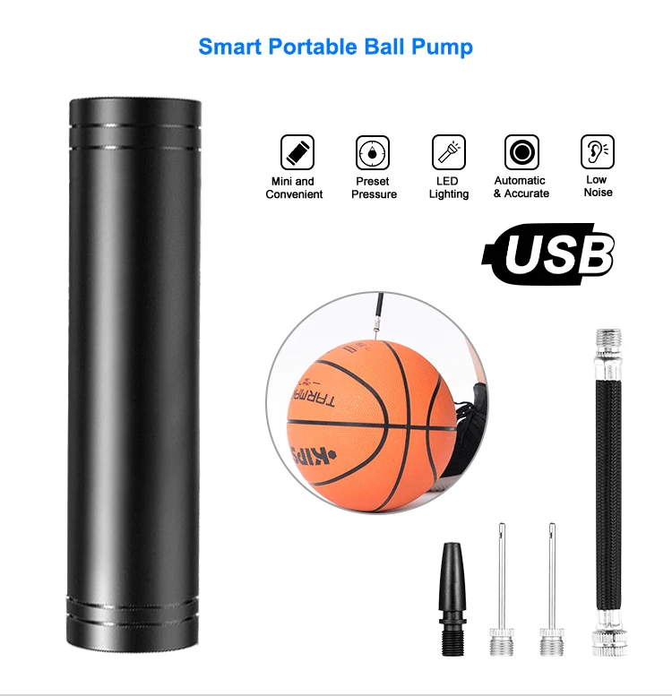 Automatic Electric Ball Pump with Needles Fast Ball Pump Battery Powered Pump to Fast inflate Soccer, Football