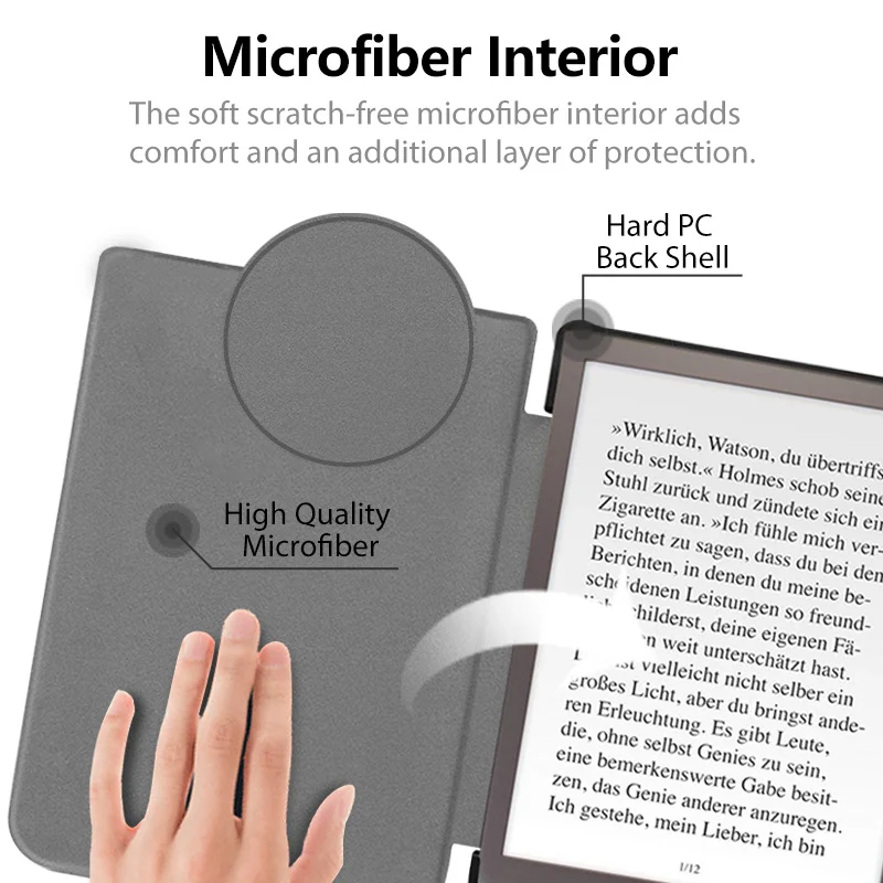 Case for PocketBook Inkpad Color for Inkpad Pro 3 7.8 Inch,Funda Capa for Pocketbook 740 Slim Leather E-Book PB740 Sleep Cover