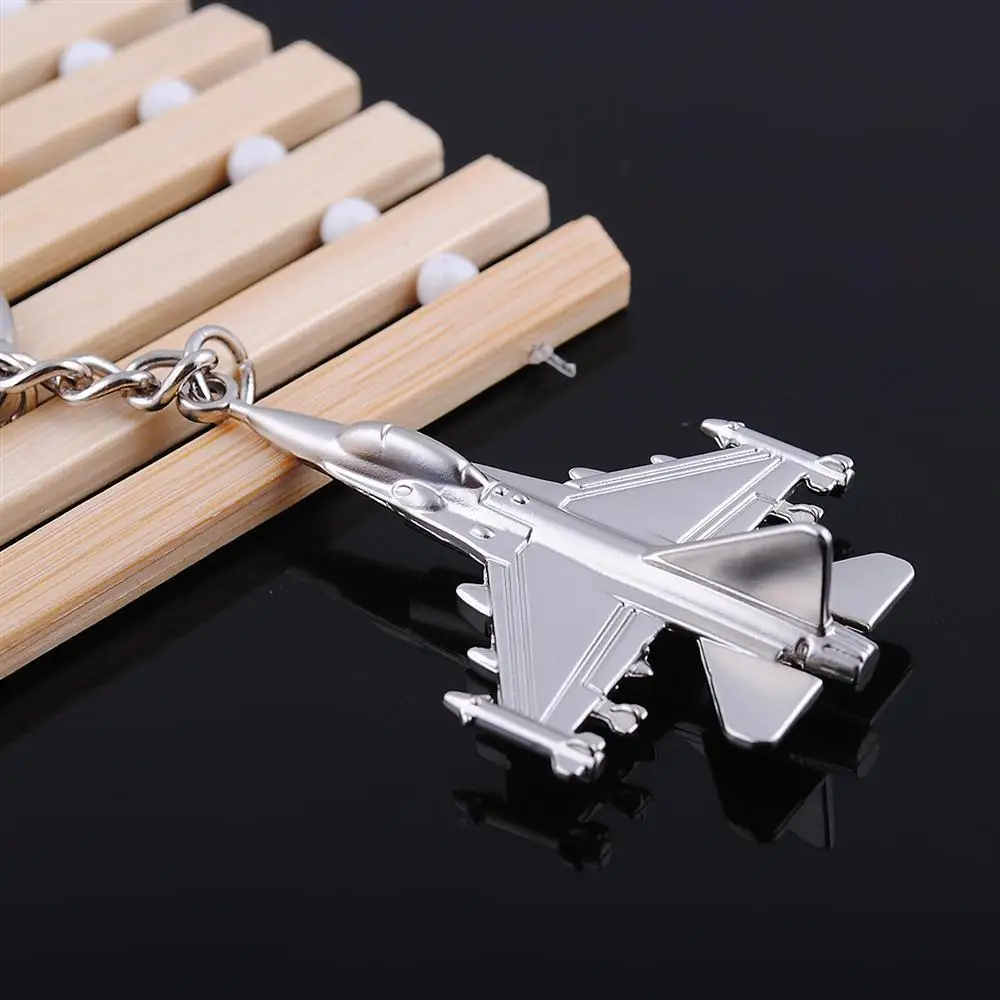 Novelty New Fashion F16 Plane Keychain Men Battle Plane Bag Car Trinket Fighter Male Jewelry Gift Souvenir