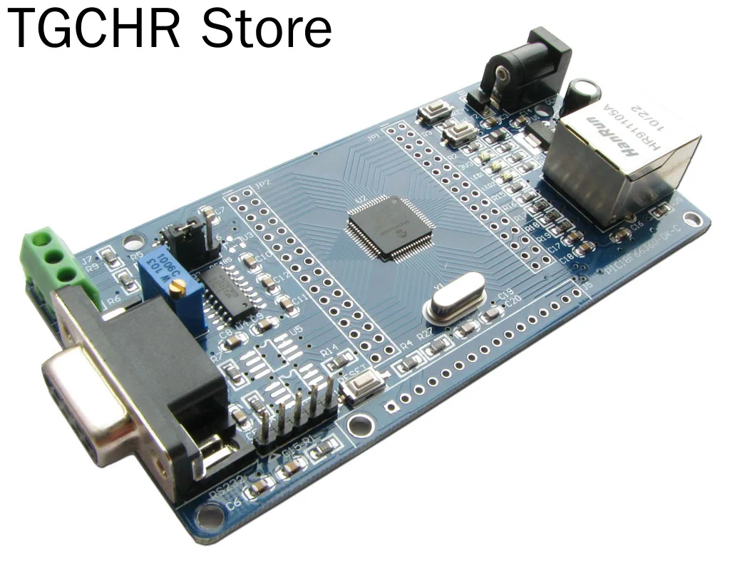 

PIC18F66J60 Development Board Network Server RS232 485 Interface Network to Serial Port