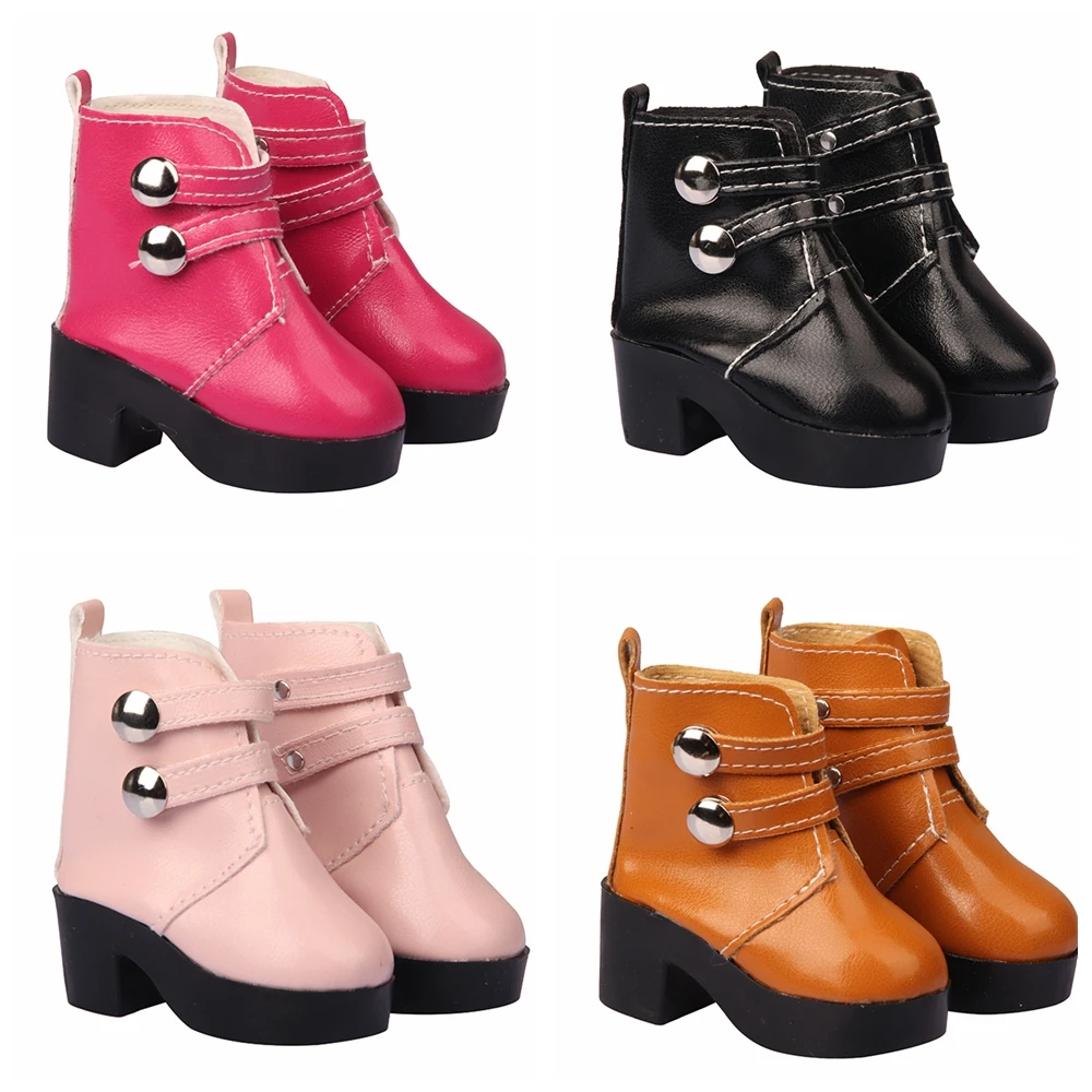 

New 5 Colors 7.5CM 1/3 BJD Fashion High Heels PU Leather Shoes for 60cm SD Dolls Shoes Baby Doll Boot Accessories