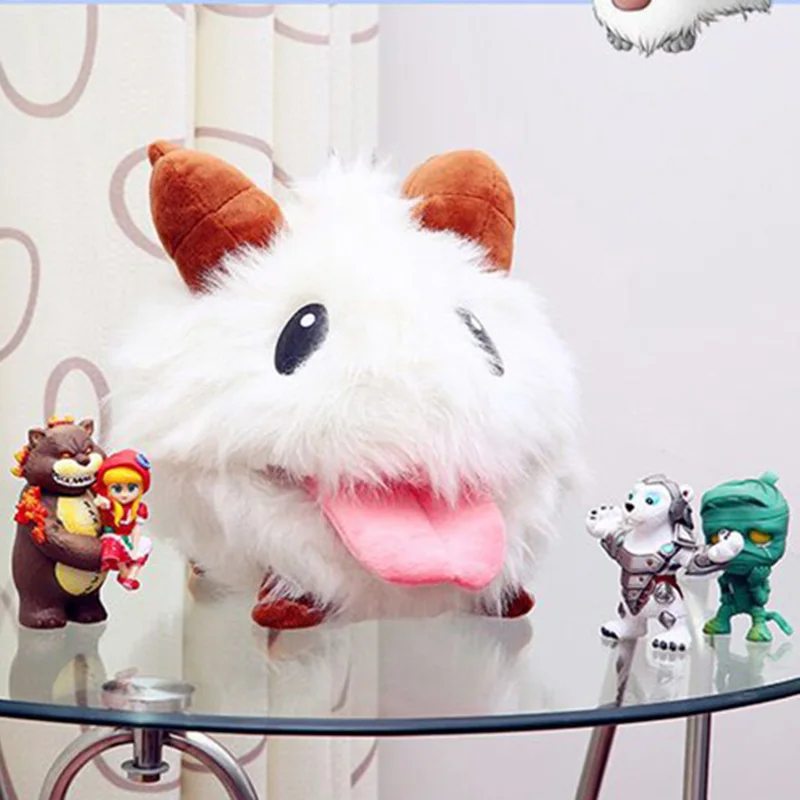 30Cm Nieuw Schattig Spel Competitie Van Legendes Pual Lol Limited Poro Pluche Knuffels Kawaii Pop Witte Muis Cartoon Speelgoed Verjaardagscadeau