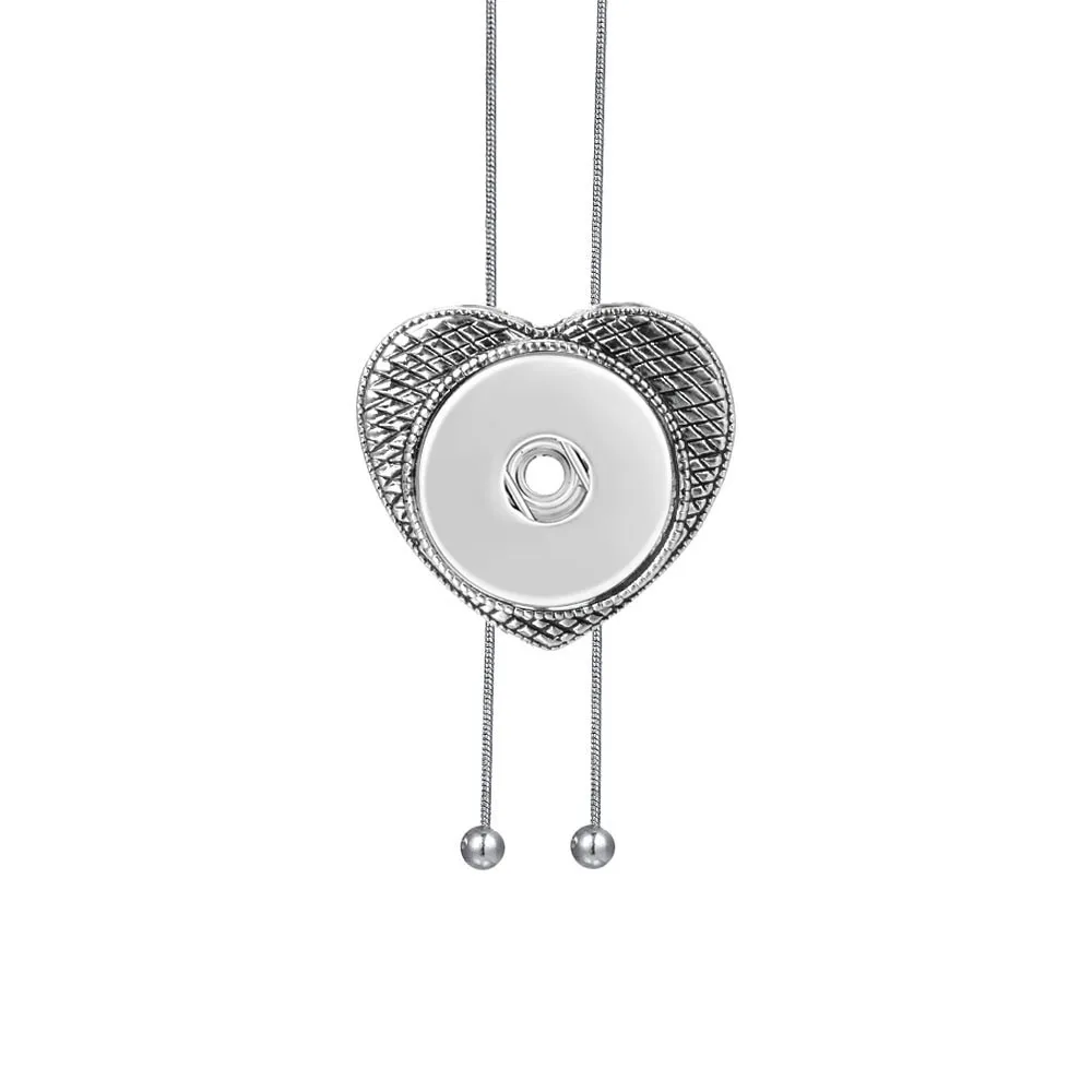 Metal Adjustable Necklace 70CM Charm Beauty Round Button Fit DIY 18MM Snap Buttons Jewlery Wholesale Women ZG027